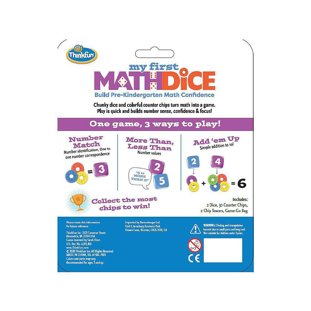 ThinkFun My First Math Dice Problem Solving Educational Game 3y+