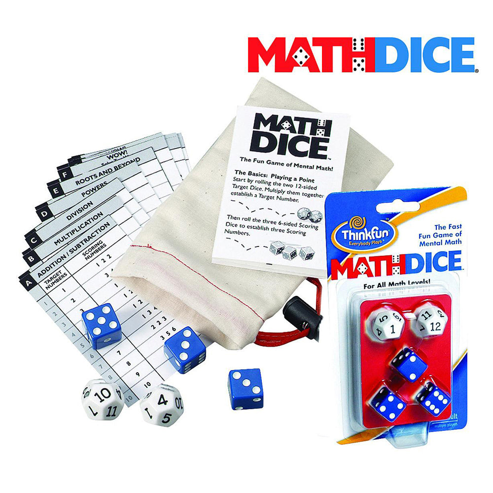 2x ThinkFun Math Dice STEM And Creative Thinking Game 8y+