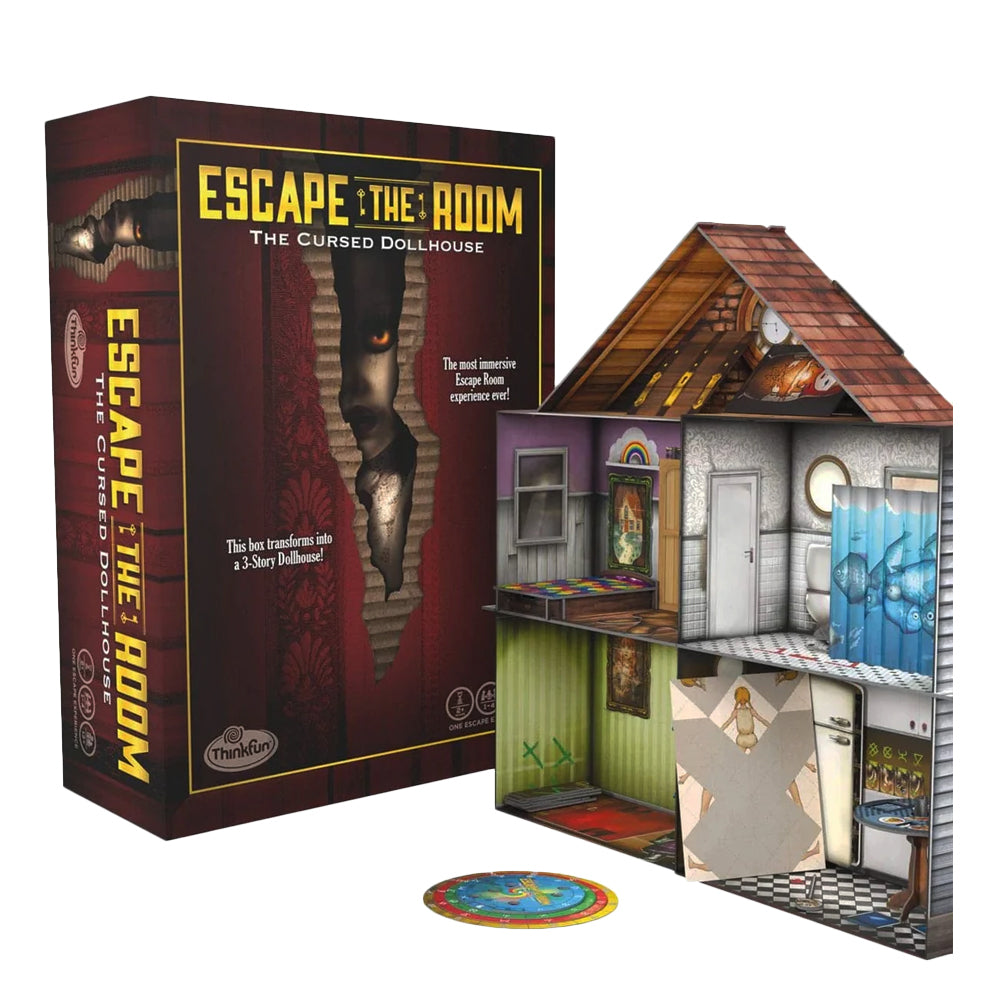 ThinkFun Escape the Room: The Cursed Dollhouse Family Board Game 13y+