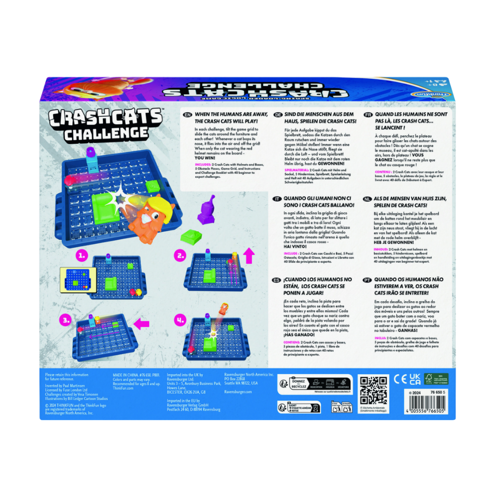 ThinkFun Crash Cats Kids/Family Logic Game Toy 8y+