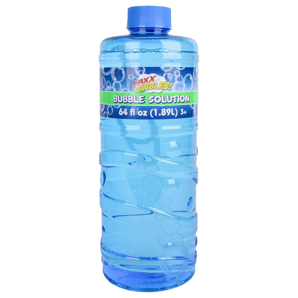 4PK Maxx Bubbles Bubble Solution Refill Bottle w/ Wand 64oz/1.89L Kids Toy
