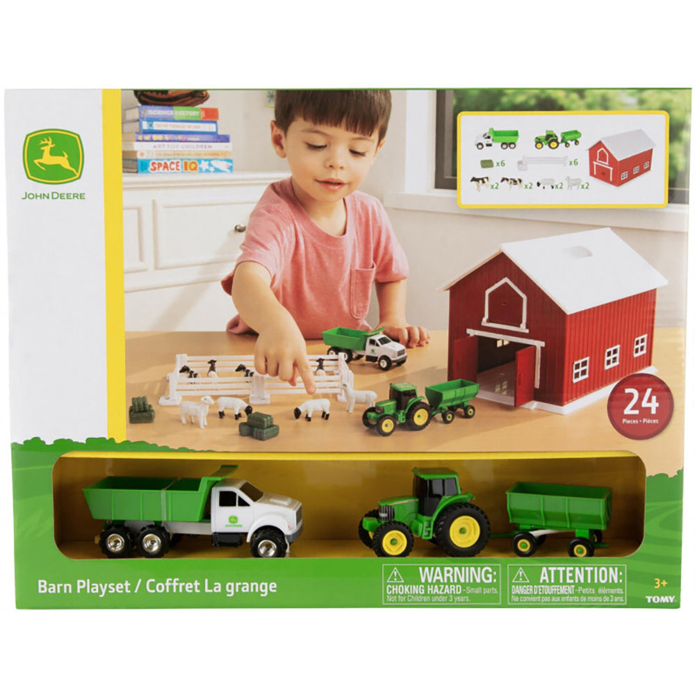 24pc John Deere 1:64 Red Barn Playset Kids/Childrens Toy Playset 3y+