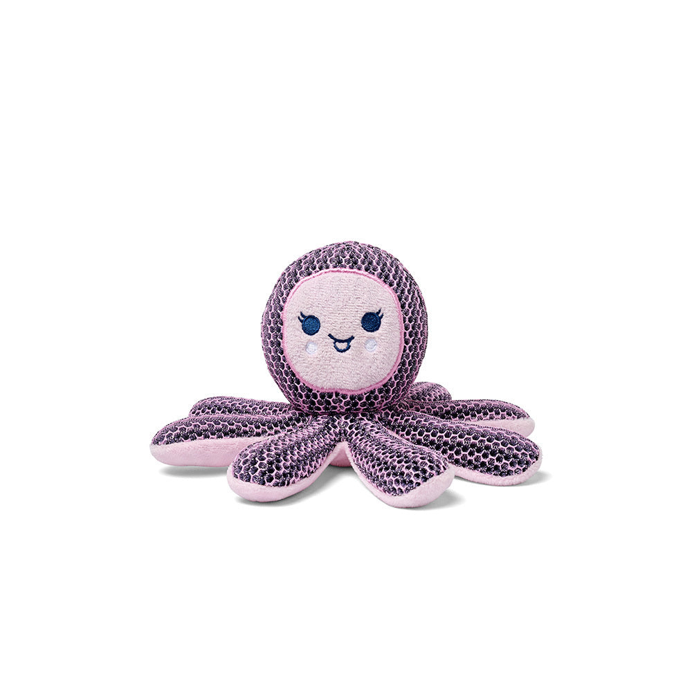 2x Gummi Pals Dog Toy Soft Plush Octopus Squeaker - Pink
