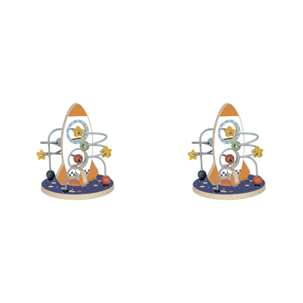 2PK Tooky Toy Space Rocket Bead Maze Kids/Childrens Toy 24m+