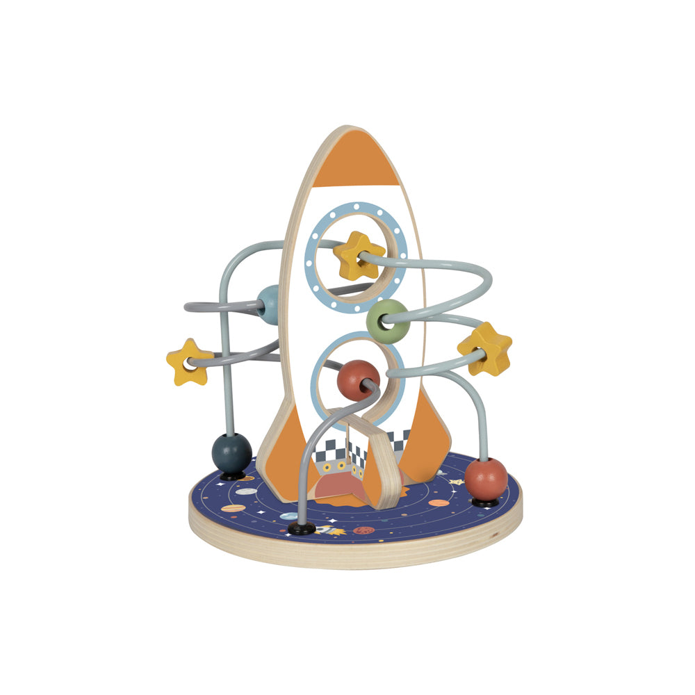 2PK Tooky Toy Space Rocket Bead Maze Kids/Childrens Toy 24m+