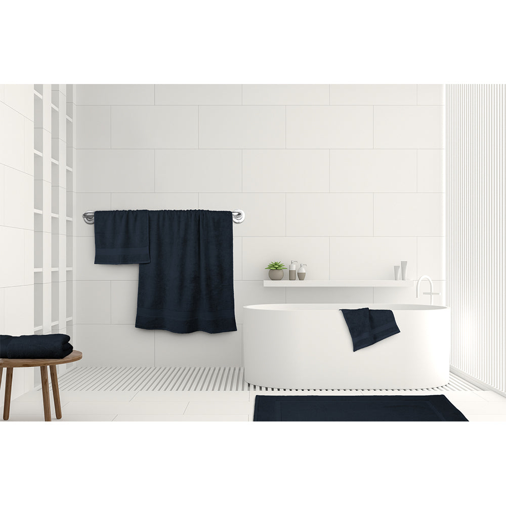 5pc Algodon St Regis Collection Towel Set Cotton Navy