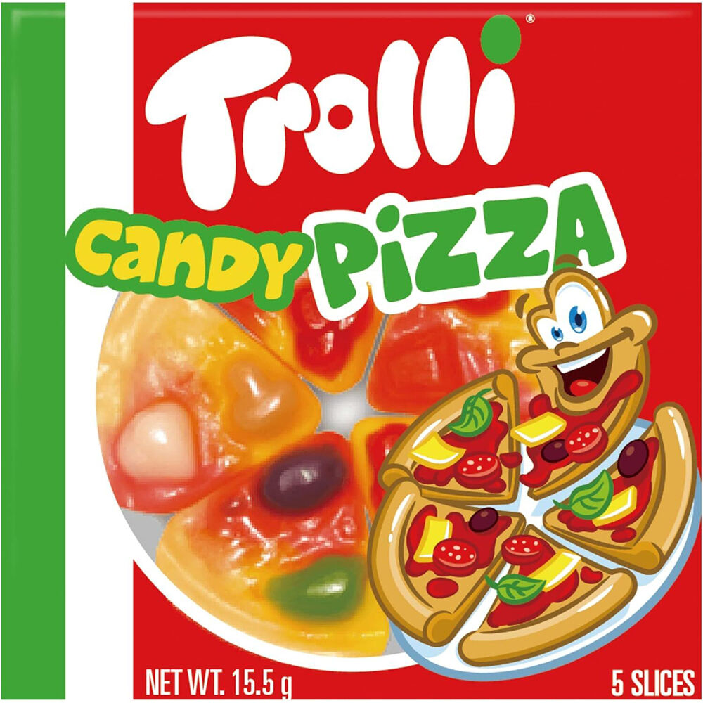 48PK Trolli Gummi Pizza-Shaped Box Chewy Fruit-Flavoured Lollies Candy 15.5g