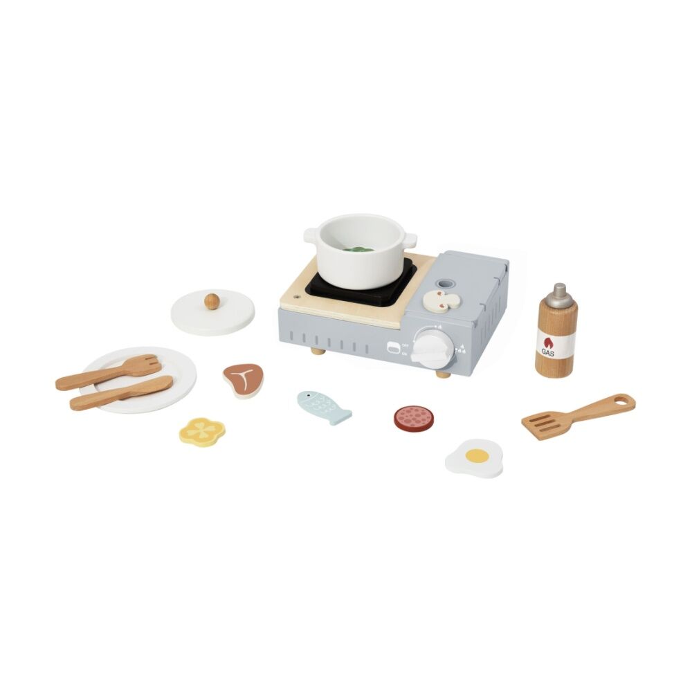Tooky Toy Camping Stove Set Wooden Playset Kids/Children 3y+