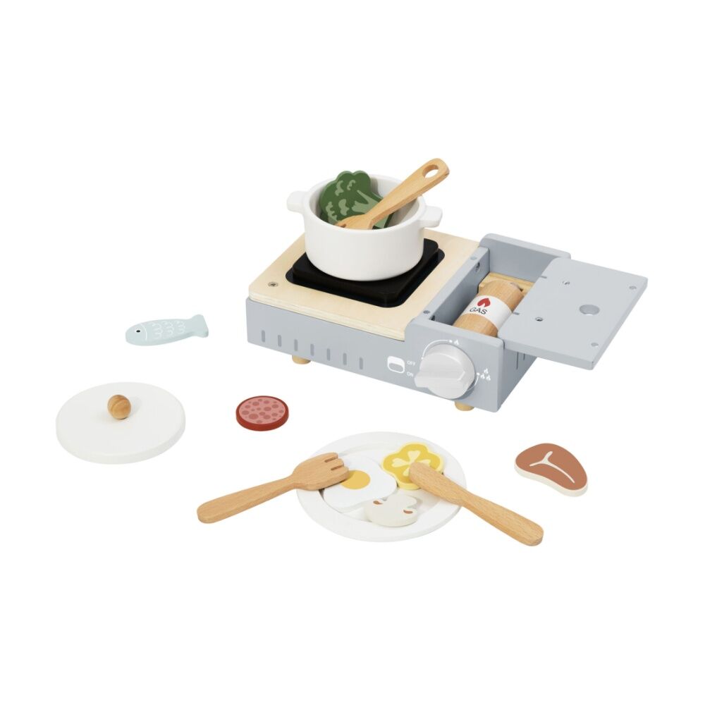 Tooky Toy Camping Stove Set Wooden Playset Kids/Children 3y+
