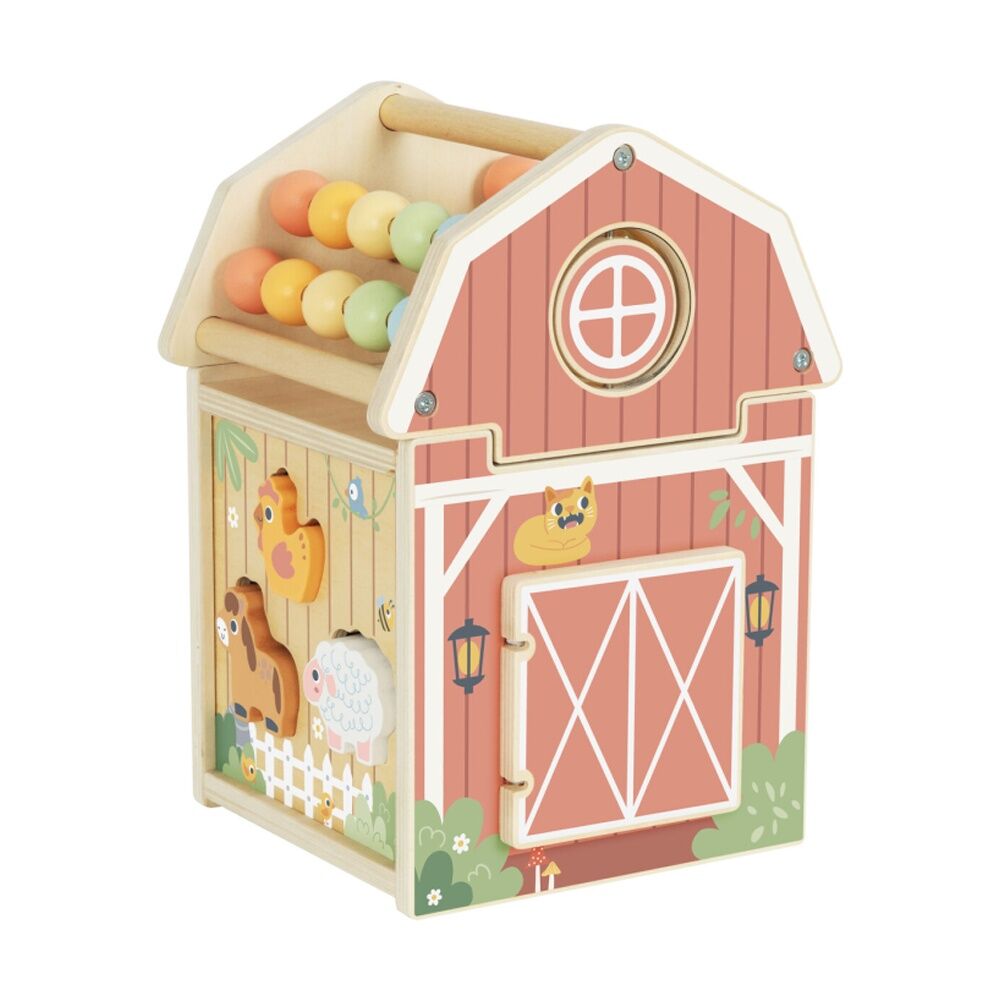 Tooky Toy Farm Playhouse Wooden Play Sensory Kids/Children 18m+
