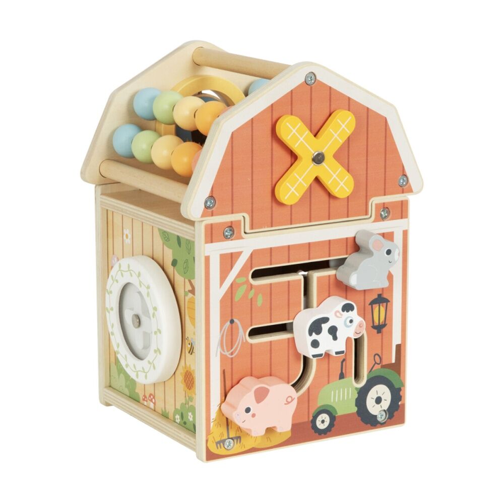 Tooky Toy Farm Playhouse Wooden Play Sensory Kids/Children 18m+