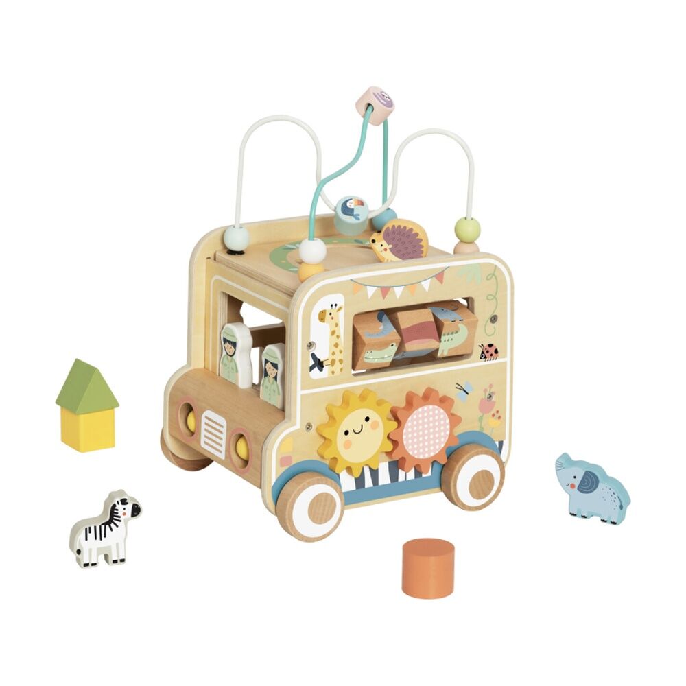 Tooky Toy Versatile Safari Hunting Vehicle Wooden Activity Kids/Children 18m+