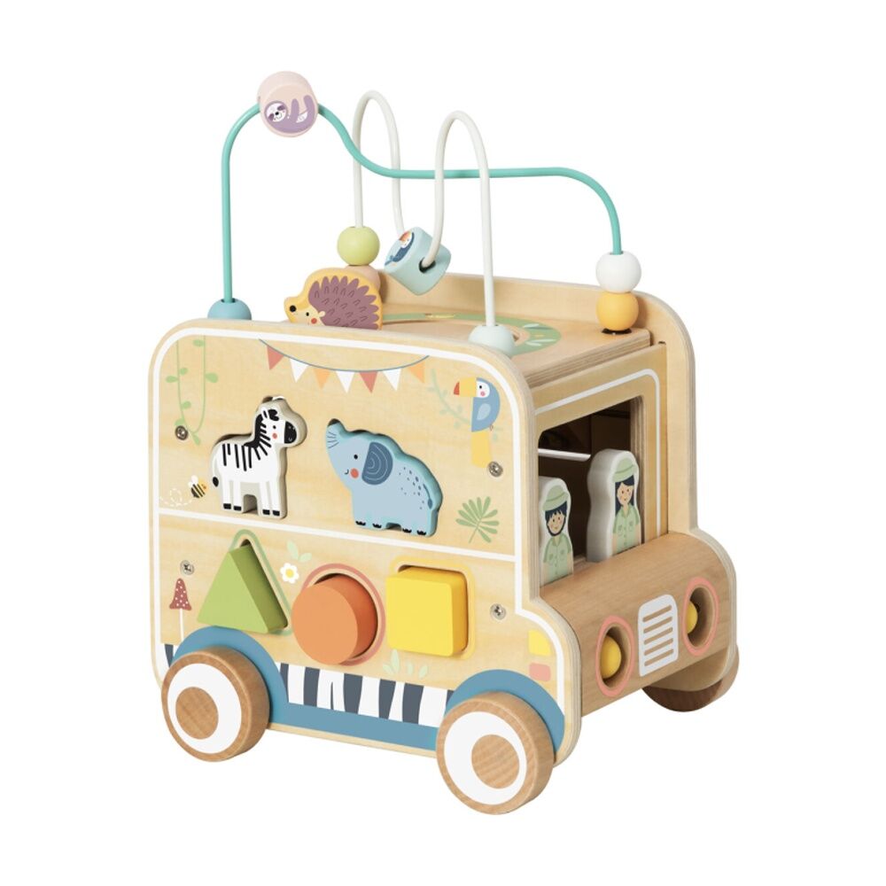 Tooky Toy Versatile Safari Hunting Vehicle Wooden Activity Kids/Children 18m+