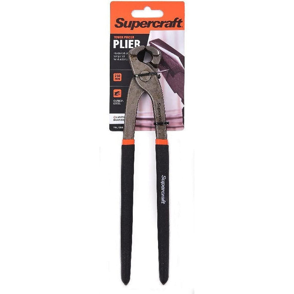 2PK Supercraft Tower Pincer Carbon Steel Pliers 250mm Soft Grip