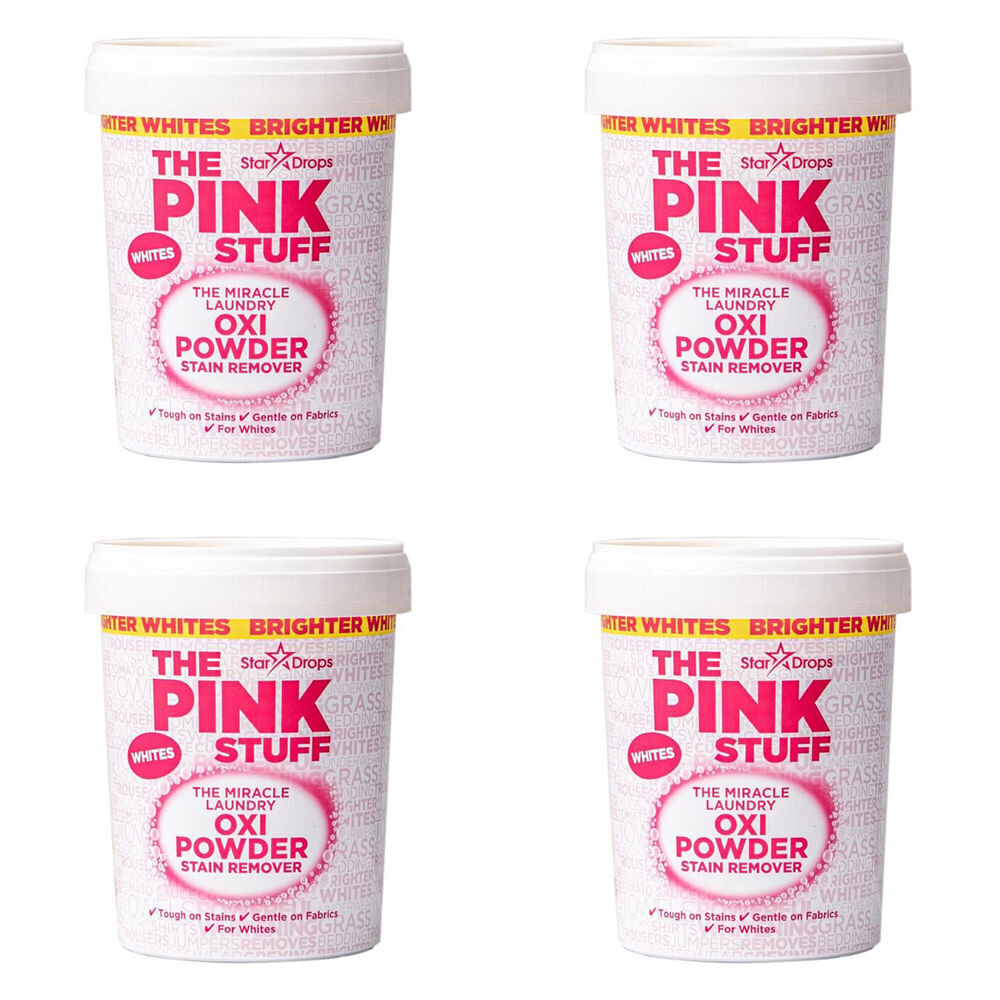4PK The Pink Stuff Stain Remover White Safe Laundry Cleaner 1kg