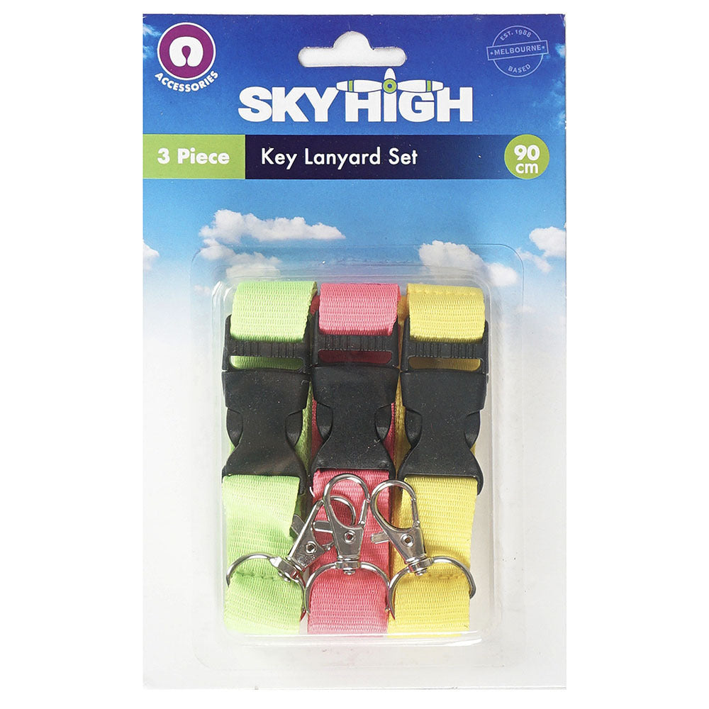 12pc Sky High Lightweight Portable Travel Key Lanyard Set