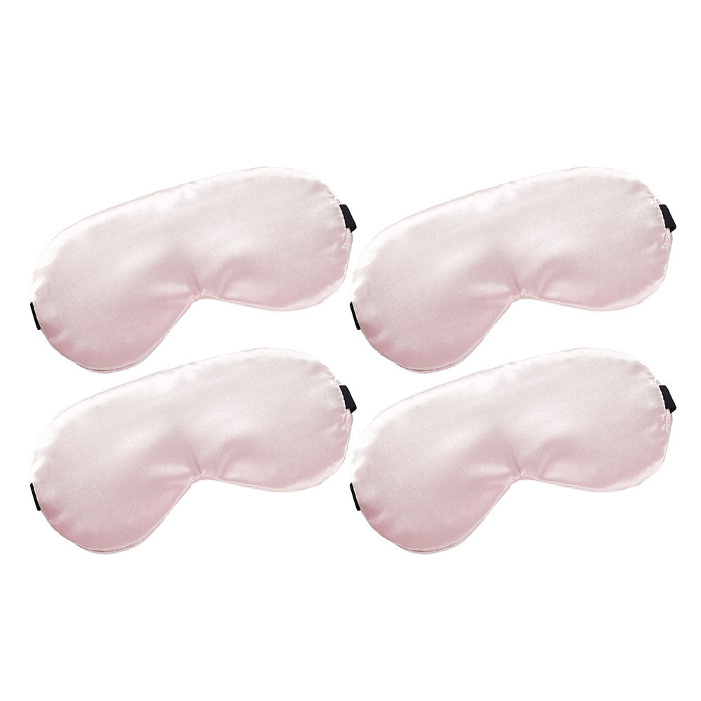 4PK Sky High Travel Satin Eye Mask Solid Colour Assorted Colours