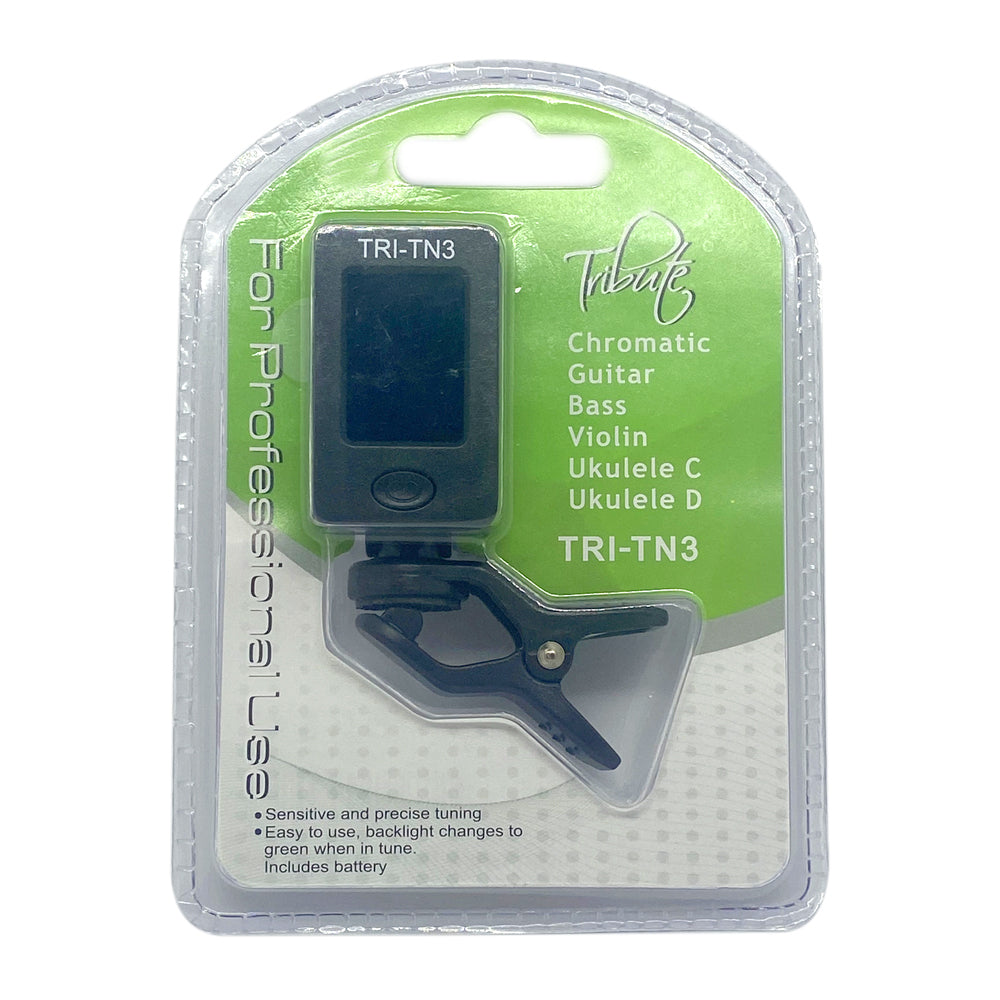 3PK Tribute Clip On Chromatic Guitar/Bass/Violin/Ukulele Tuner