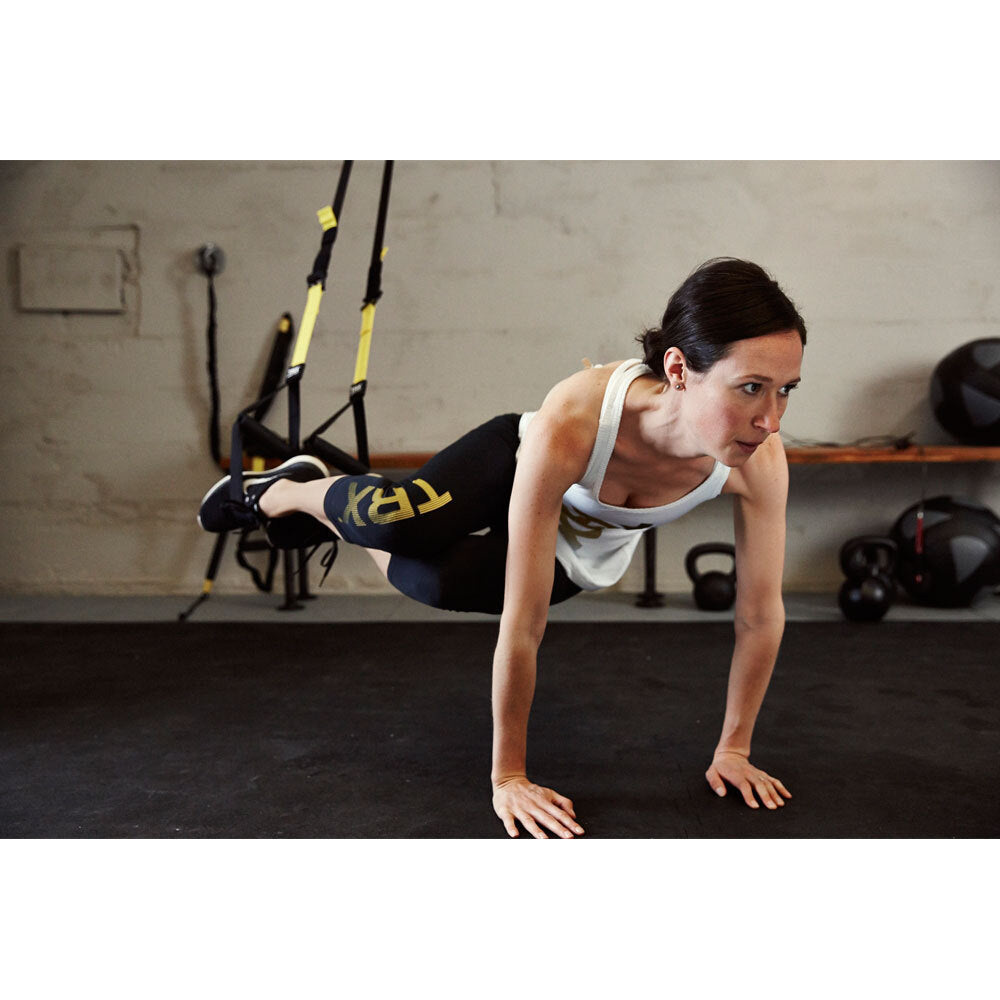 Trx Strong Suspension Trainer Kit w/ Straps/Door Anchor/Mesh Bag