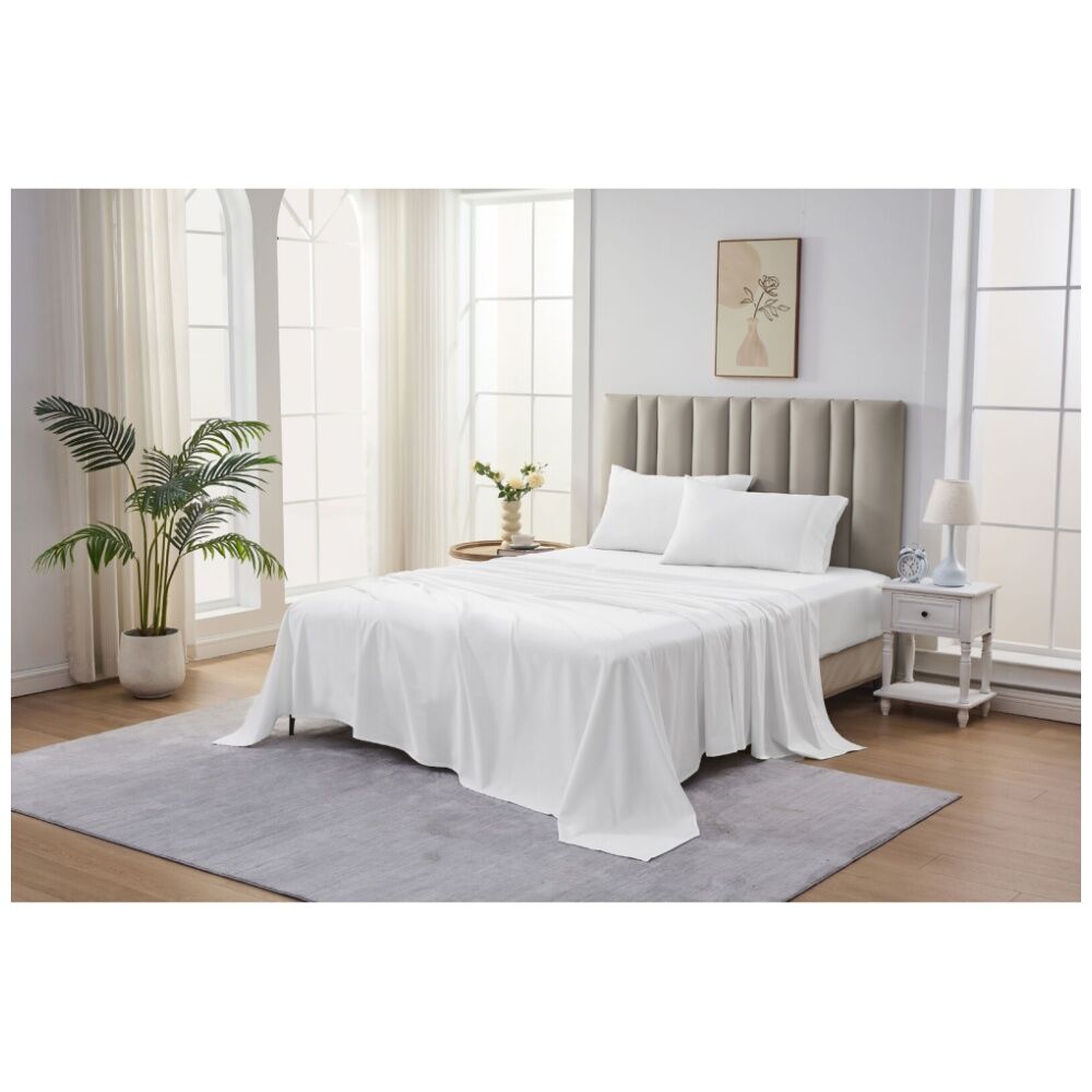 Grosvenor House 500TC Egyptian Cotton Flat Bed Sheet Only White