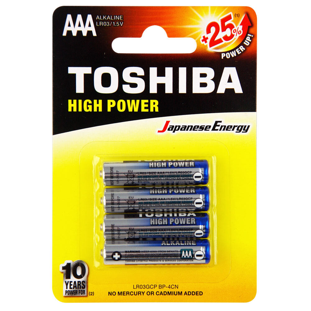 16pc Toshiba Alkaline AAA Battery