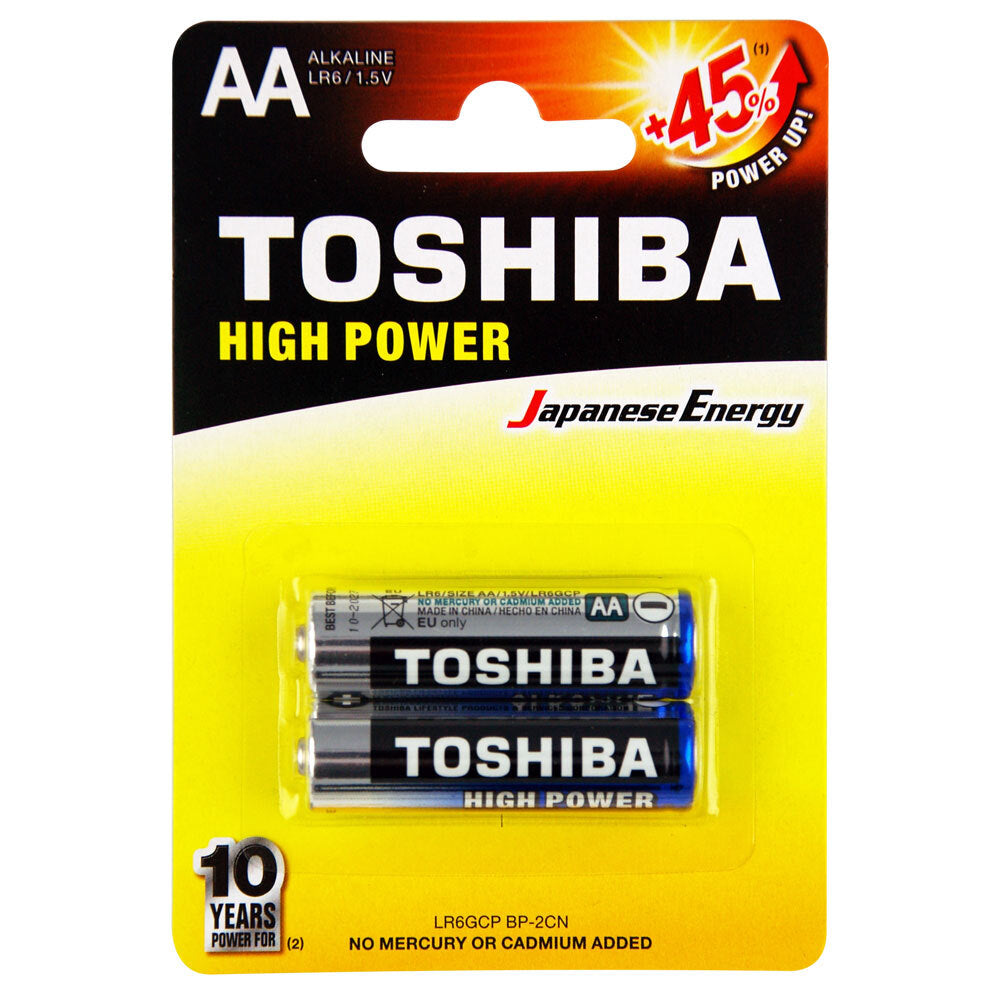 8pc Toshiba Alkaline AA Battery