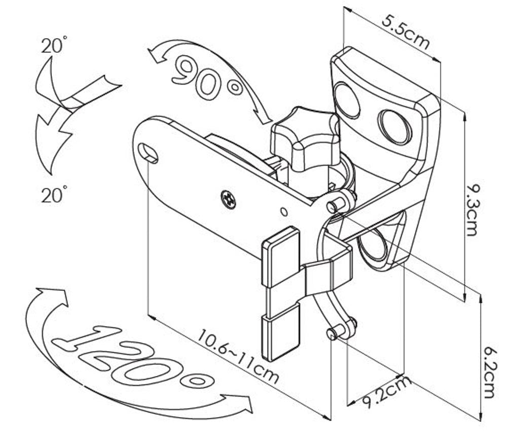 2PK Tauris Sonos Speaker Bracket/ Mount For Play1 & Play3- White