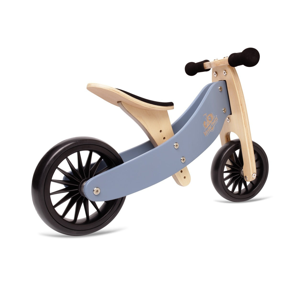 Kinderfeets 72cm Wood Tiny Tot Plus Kids Ride-On Toy Slate Blue 18m+