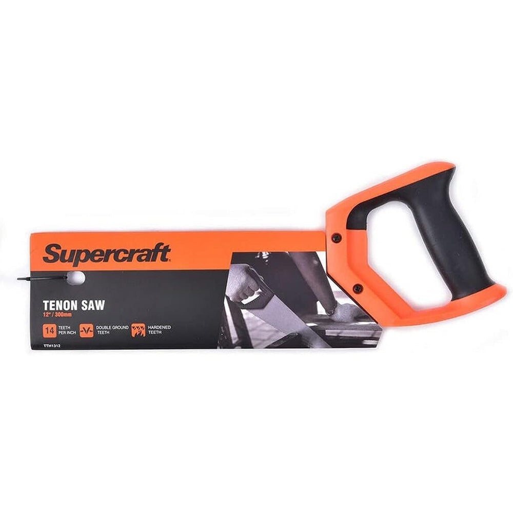 2PK Supercraft Tenon Saw Soft Grip Double Ground Teeth 14Tpi 12''/300mm
