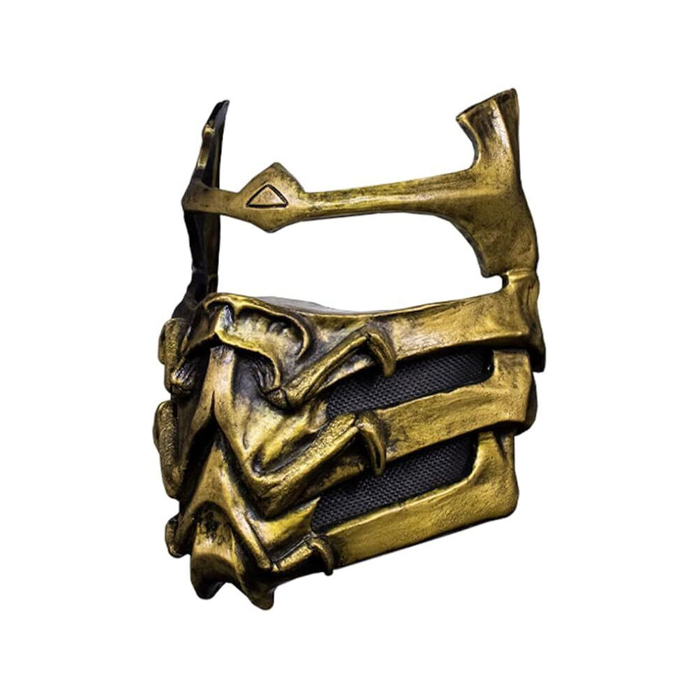 Mortal Kombat Scorpion Halloween Costume Mask Gold