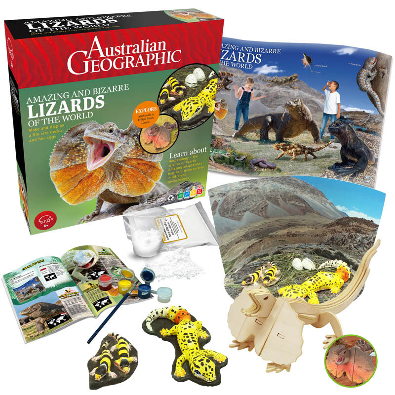 Australian Geographic Amazing and Bizarre Lizards of the World Kids Toy 6+