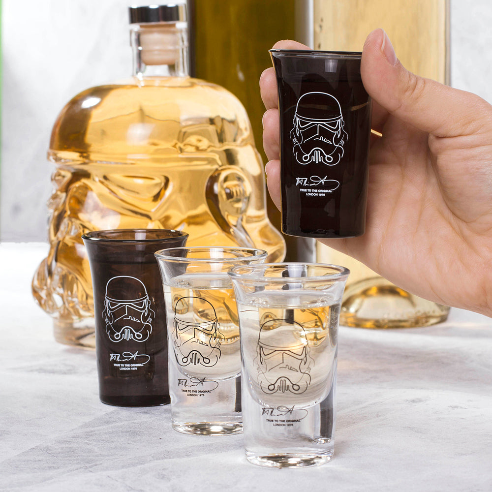 4pc Thumbs Up Original Stormtrooper Shot Glasses - Dark/Clear