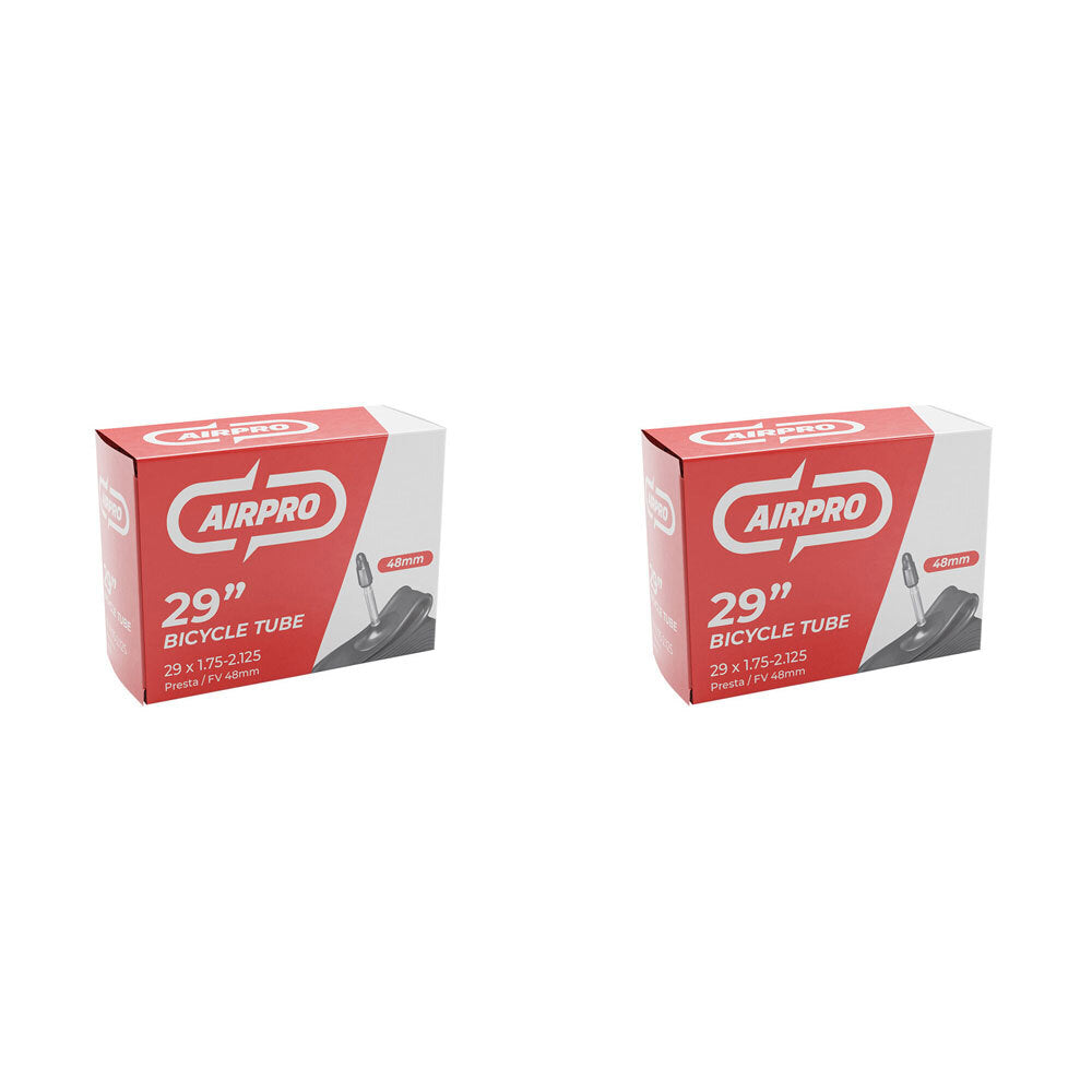 2PK AirPro Bicycle Inner Tube w/ 48mm Presta Valve 29x1.75-2.125''