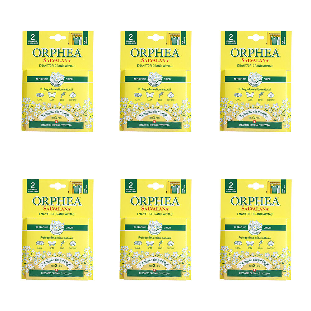 6x 2pc Orphea Clothes Protector Flower Scented Natural Diffuser Closet Hangers