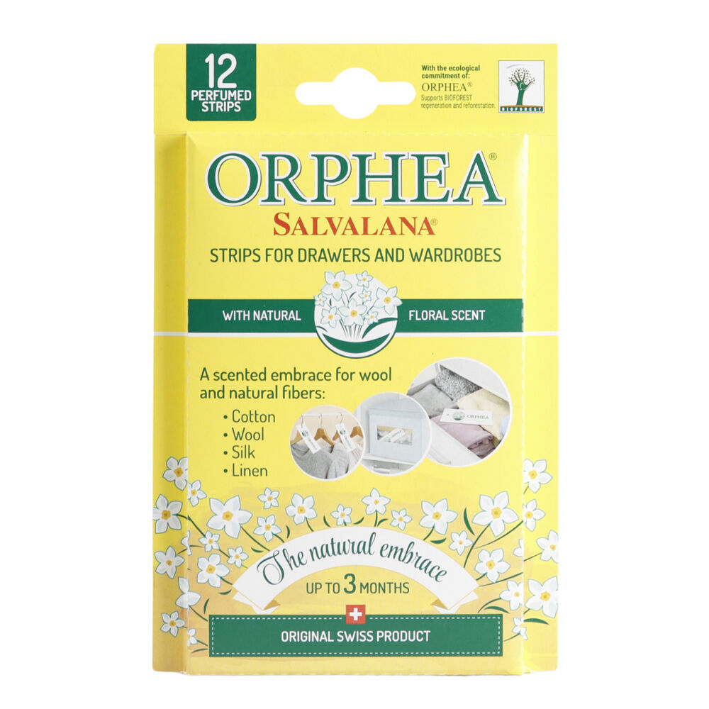 3x 12pc Orphea Clothes Protector Natural Flower Scented Strips Drawers/Closets