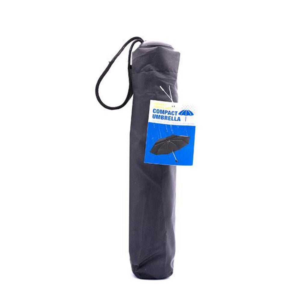 5PK Lightweight Compact Sun/Rain Protection Outdoor Umbrella 20.5x8cm Black
