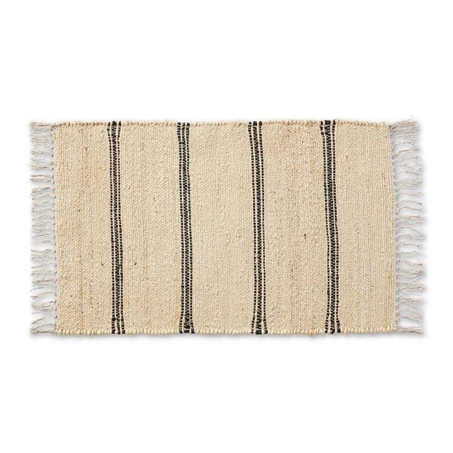 E Style Yana 60x90cm Jute/Cotton Utility Rug - Natural/Black