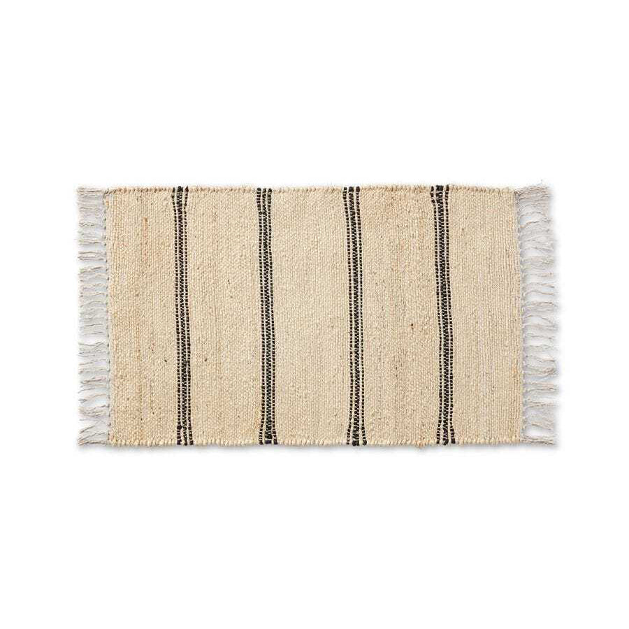 E Style Yana 60x90cm Jute/Cotton Utility Rug - Natural/Black