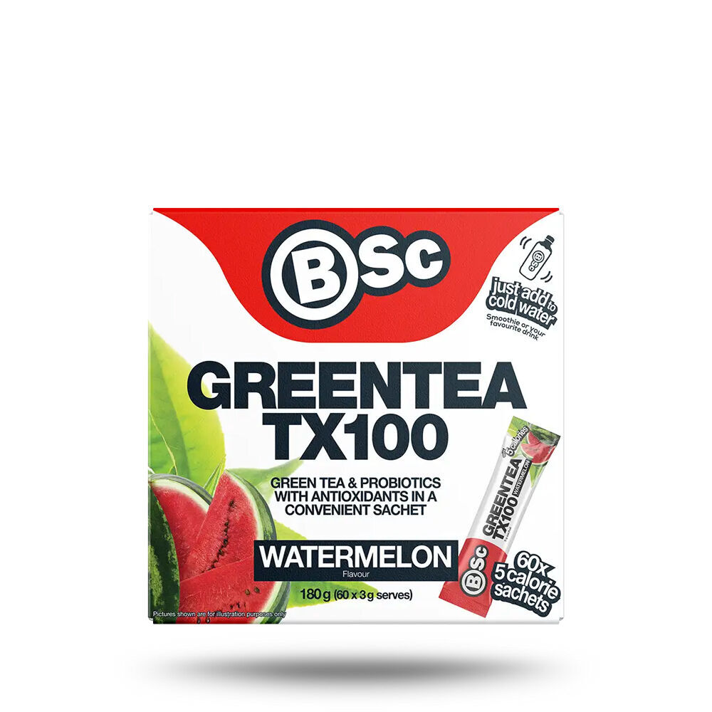 2PK BSc Green Tea TX100 Probiotic Antioxidant 60x 3g Sachets 180g Watermelon