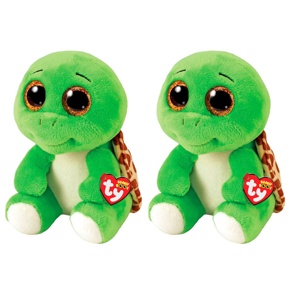 2PK Ty Beanie Boos Turbo Spotted Turtle Plush Toy 15.5cm Regular 3y+