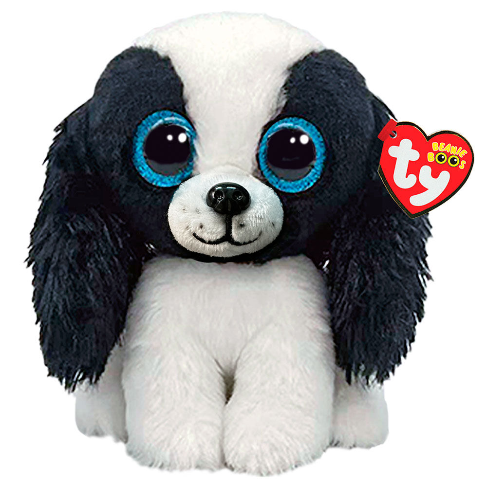 2PK Ty Beanie Boos Sissy Black/White Dog Plush Toy 15.5cm Regular 3y+