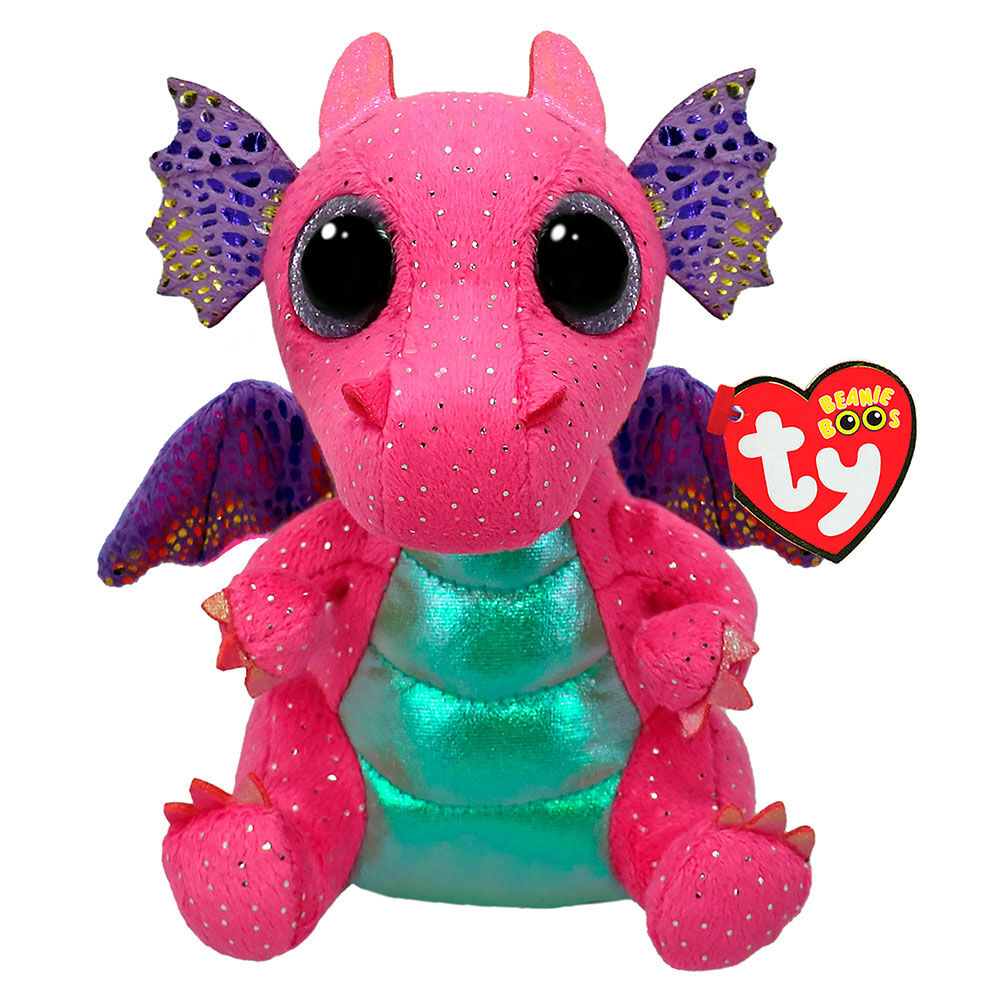 Ty Beanie Boos Spitfire Dragon Pink Plush Toy 15.5cm Regular 3y+