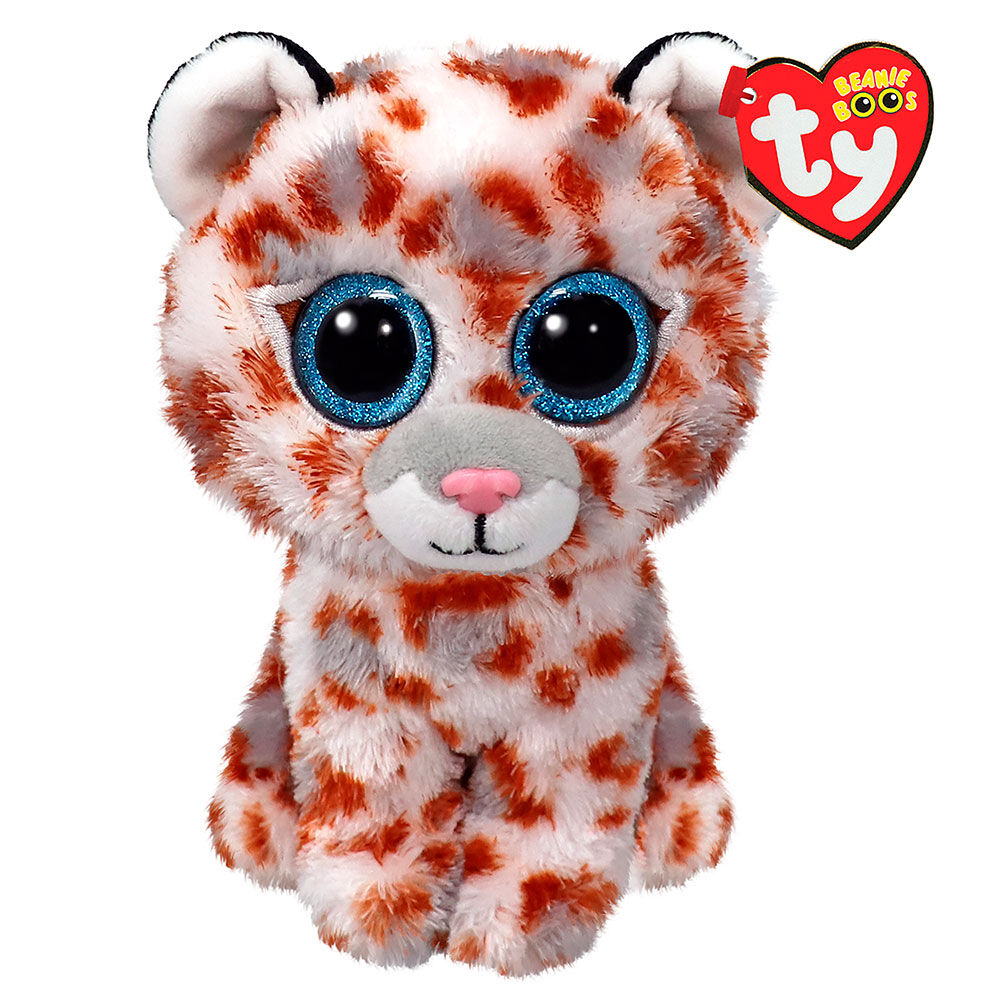 Ty Beanie Boos Coco Leopard White Plush Toy 15.5cm Regular 3y+