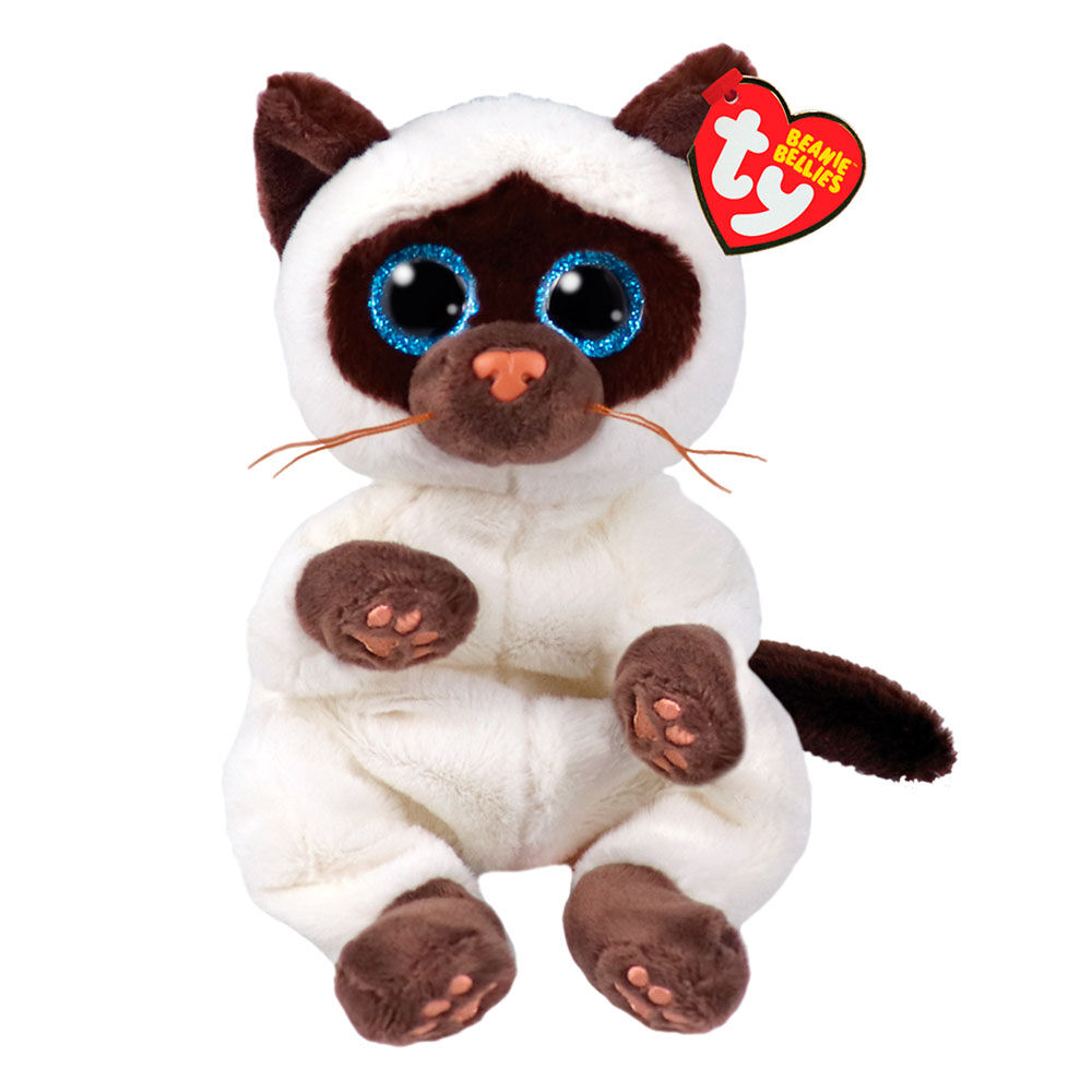 2PK Ty Beanie Bellies Miso Siamese Plush Toy 20cm Regular 3y+