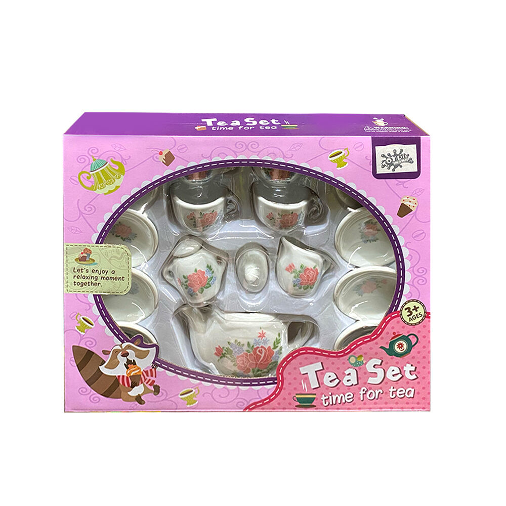 15pc Toys For Fun Porcelain Painted Tea Set - Assorted