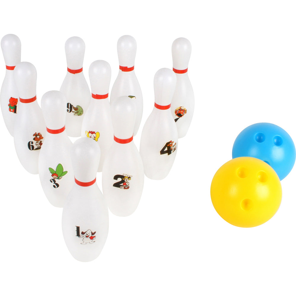 12pc Toys For Fun Plastic Pin Bowling Set w/ 2x Balls Kids Toy 3+