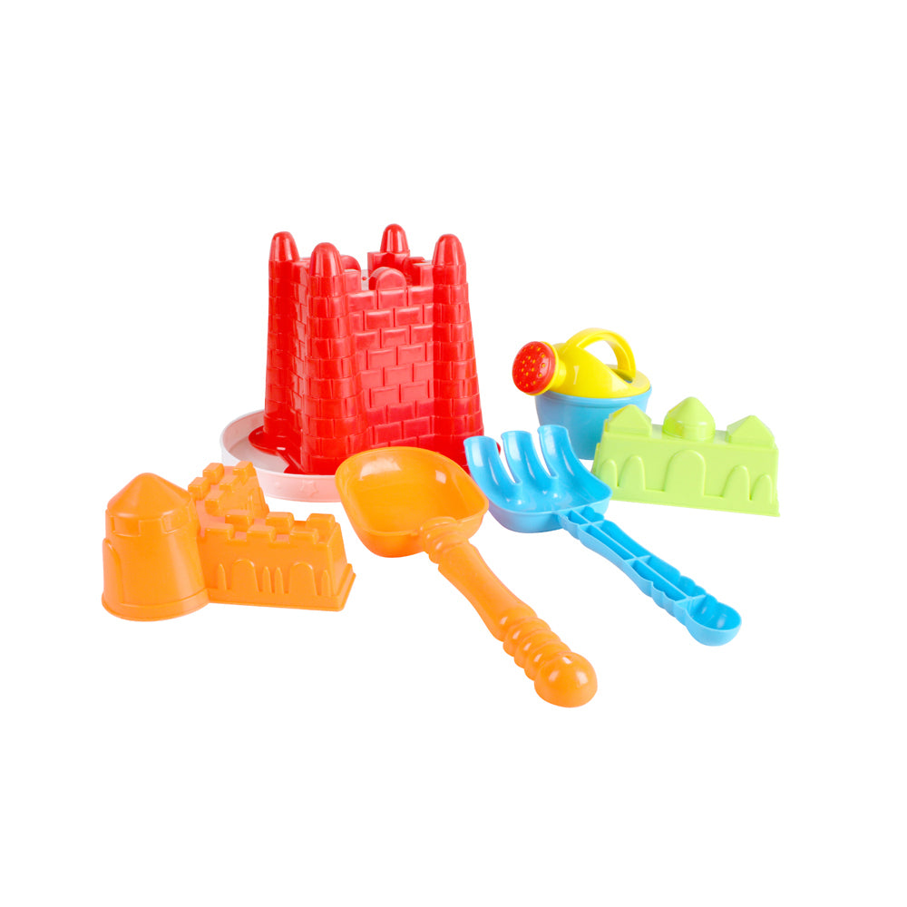 2x 6Pce Razoo Beach Castle Bucket Playset Toy Set 16x16cm 18m+