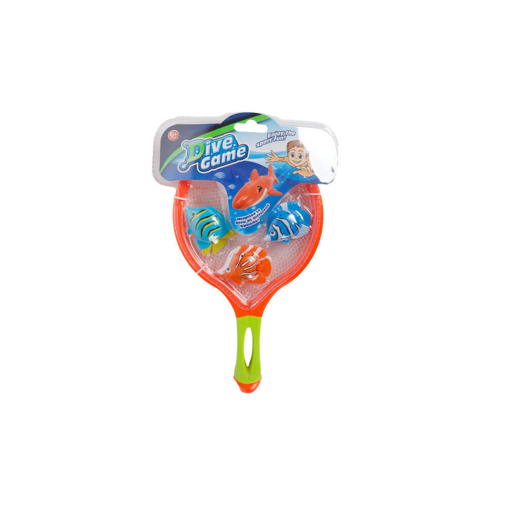 3PK Razoo Dive Game With Net And 3 Fish 2 Asst Clrs 26X15Cm 26x15cm Assorted