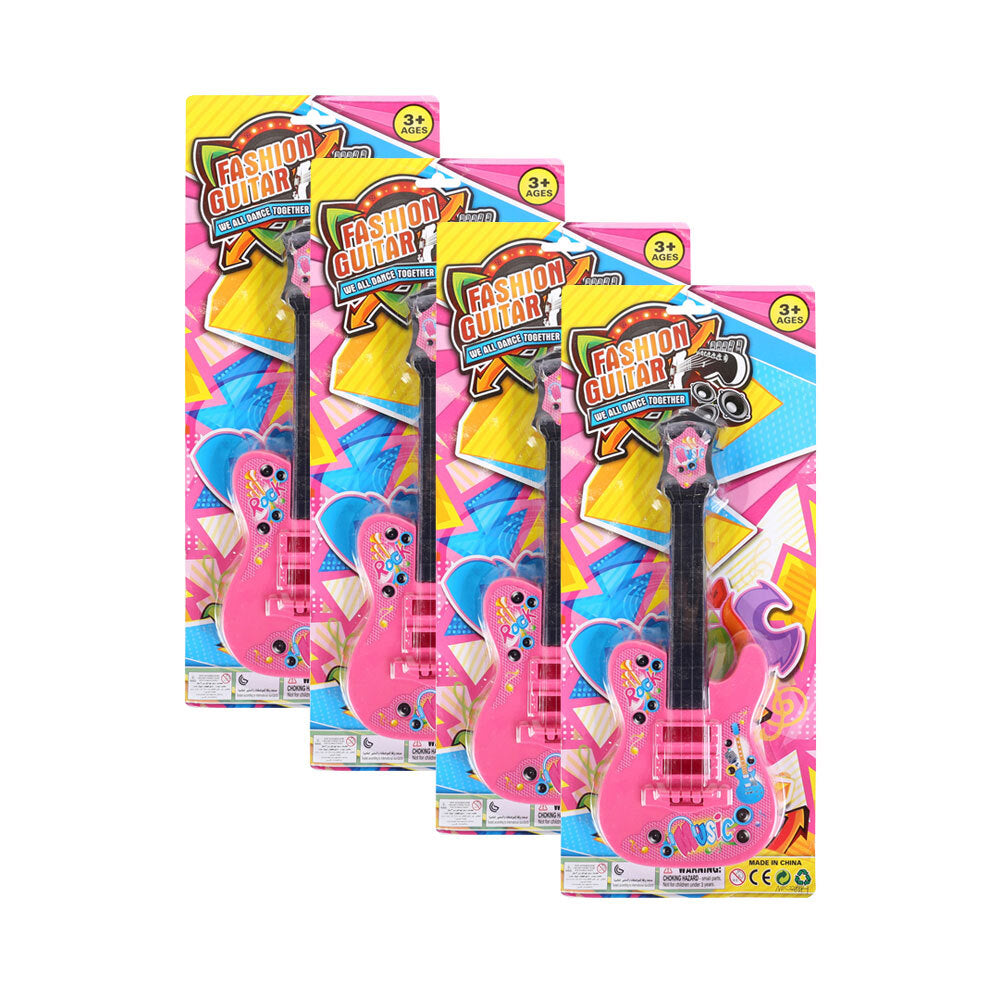 4PK Razoo Junior Electric Style Guitar Kids Toy Assorted 37x16cm 3y+ 3+