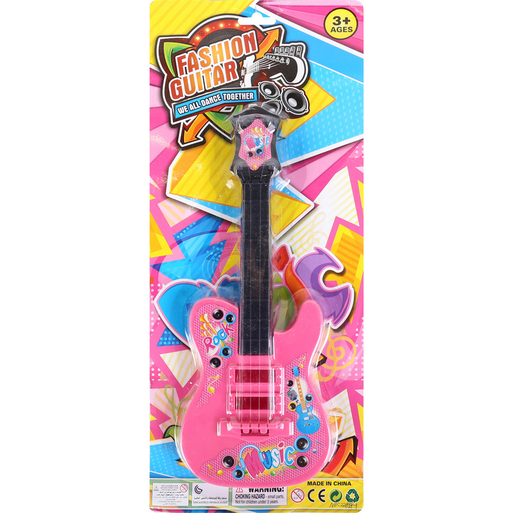 4PK Razoo Junior Electric Style Guitar Kids Toy Assorted 37x16cm 3y+ 3+